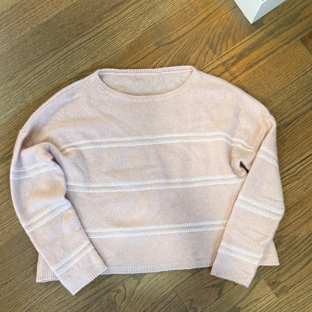 Pink Striped Women's Sweater